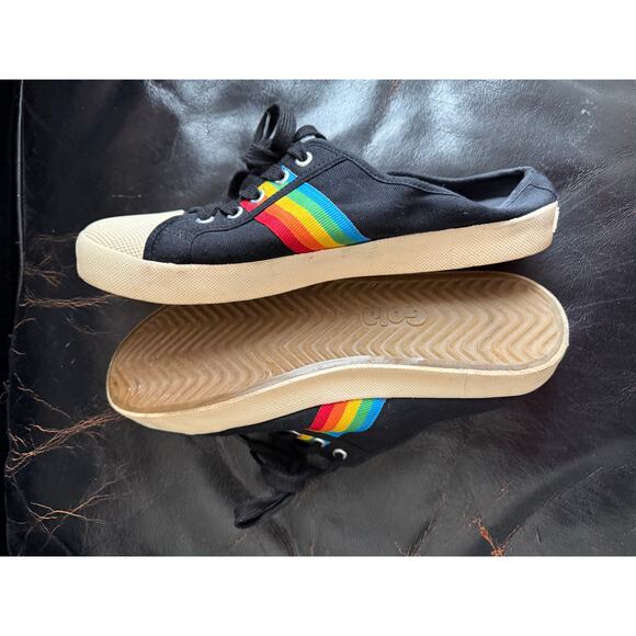 Vegan Gola Classics Women's Coaster Rainbow‎ Mule Plimsolls - Picture 3 of 6
